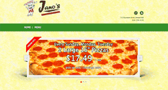 Desktop Screenshot of janospizza.com